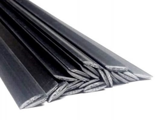 Plastic welding rods TPE 8x1mm Flat Black 25 rods